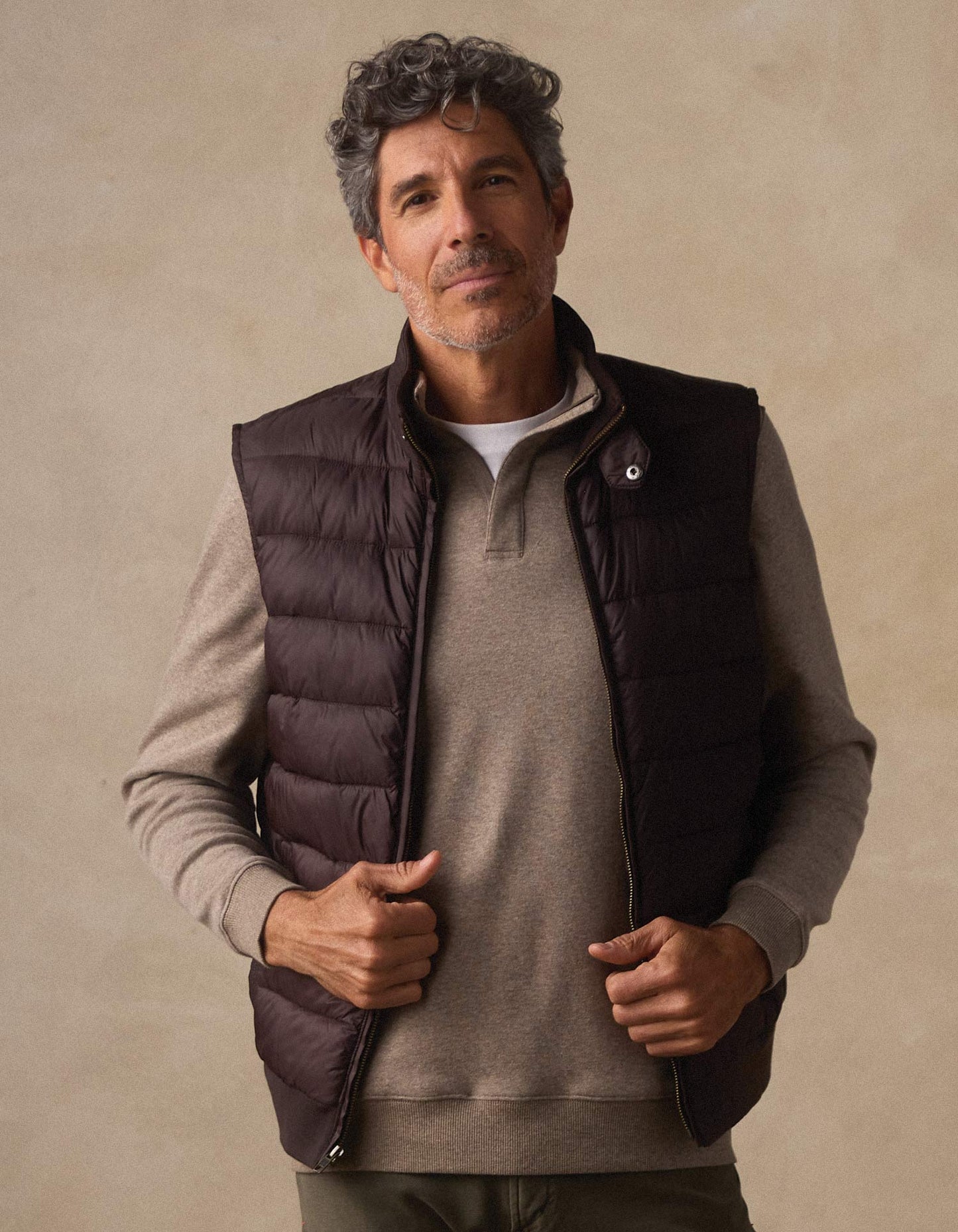 Sportivo Quilted Vest in Dark Brown