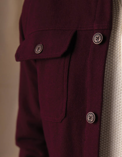 Brightside Flannel Lined Workwear Jacket in Port Wine