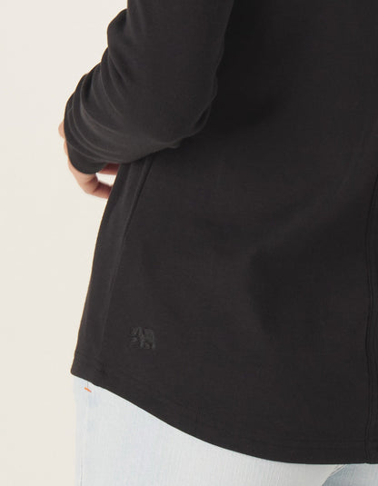 Women's Puremeso Henley in Black