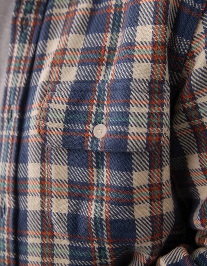 Mountain Textured Overshirt in Mineral Blue
