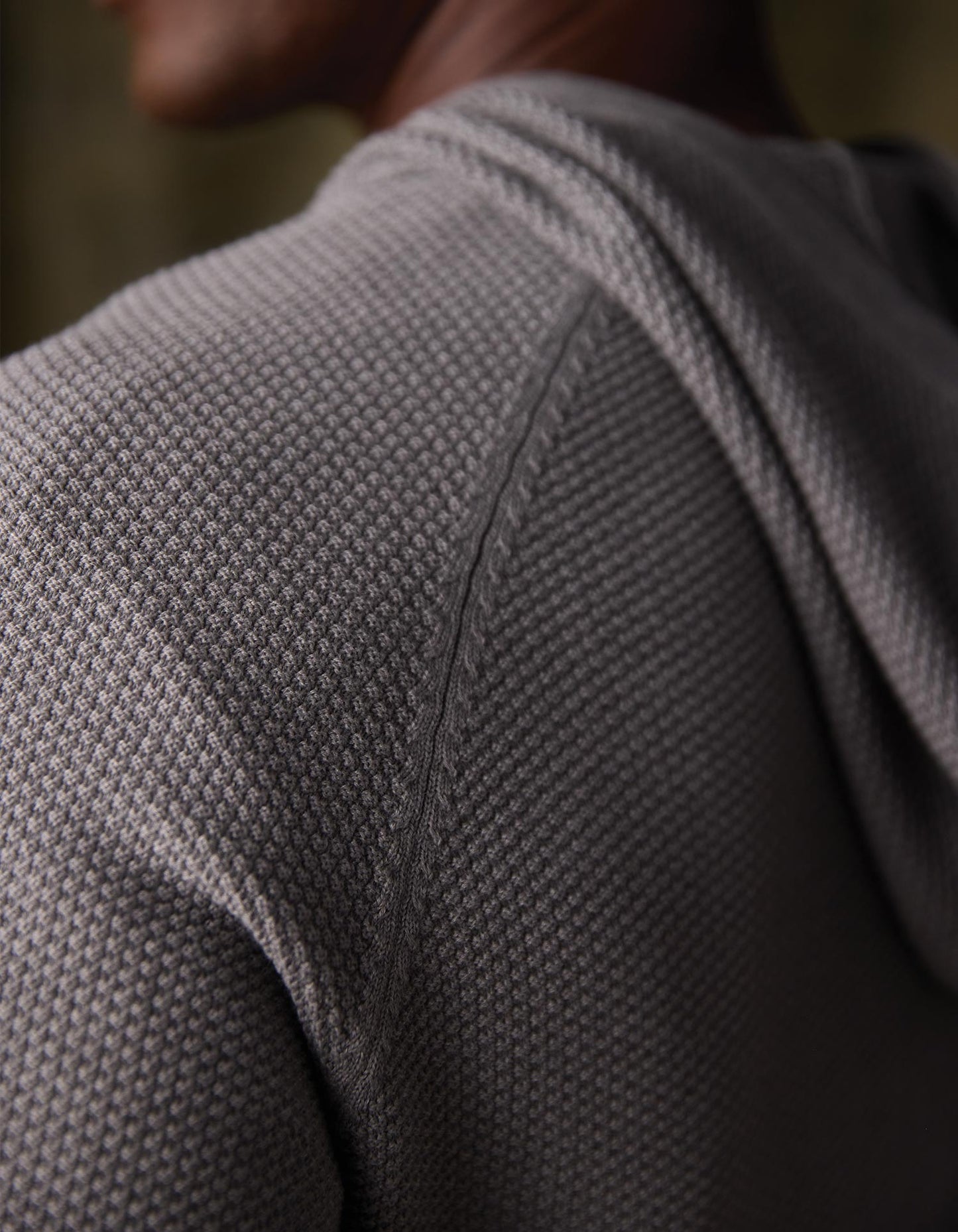 COOLMAX® Textured Hoodie Sweater in Greystone