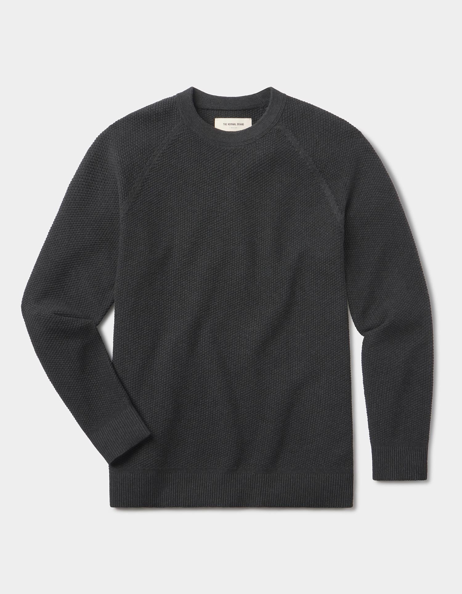 COOLMAX® Textured Crewneck Sweater in Charcoal – The Normal Brand