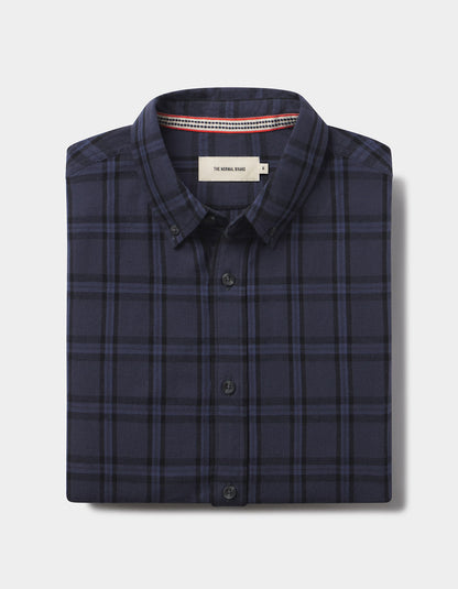 Nikko Classic Button Up in Indigo Plaid