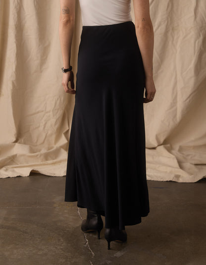 Rose Midi Skirt in Black