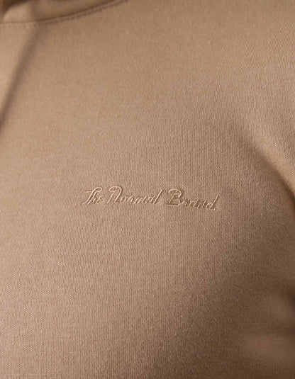 Normal Fleece Graphic Hoodie in Khaki