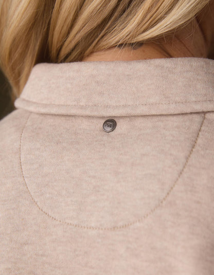 Women's Fleece Puremeso Polo Popover in Fawn