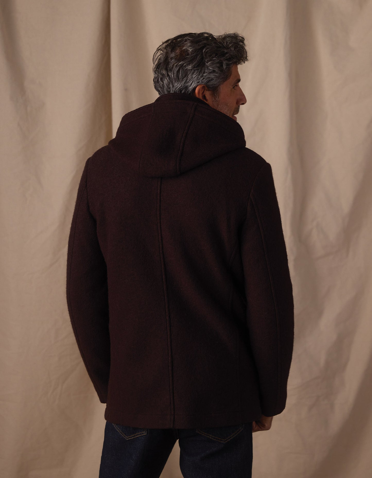 Balboa City Peacoat in Midnight Brown