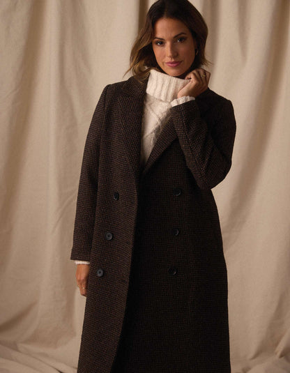Pop Coat in Coffee Plaid