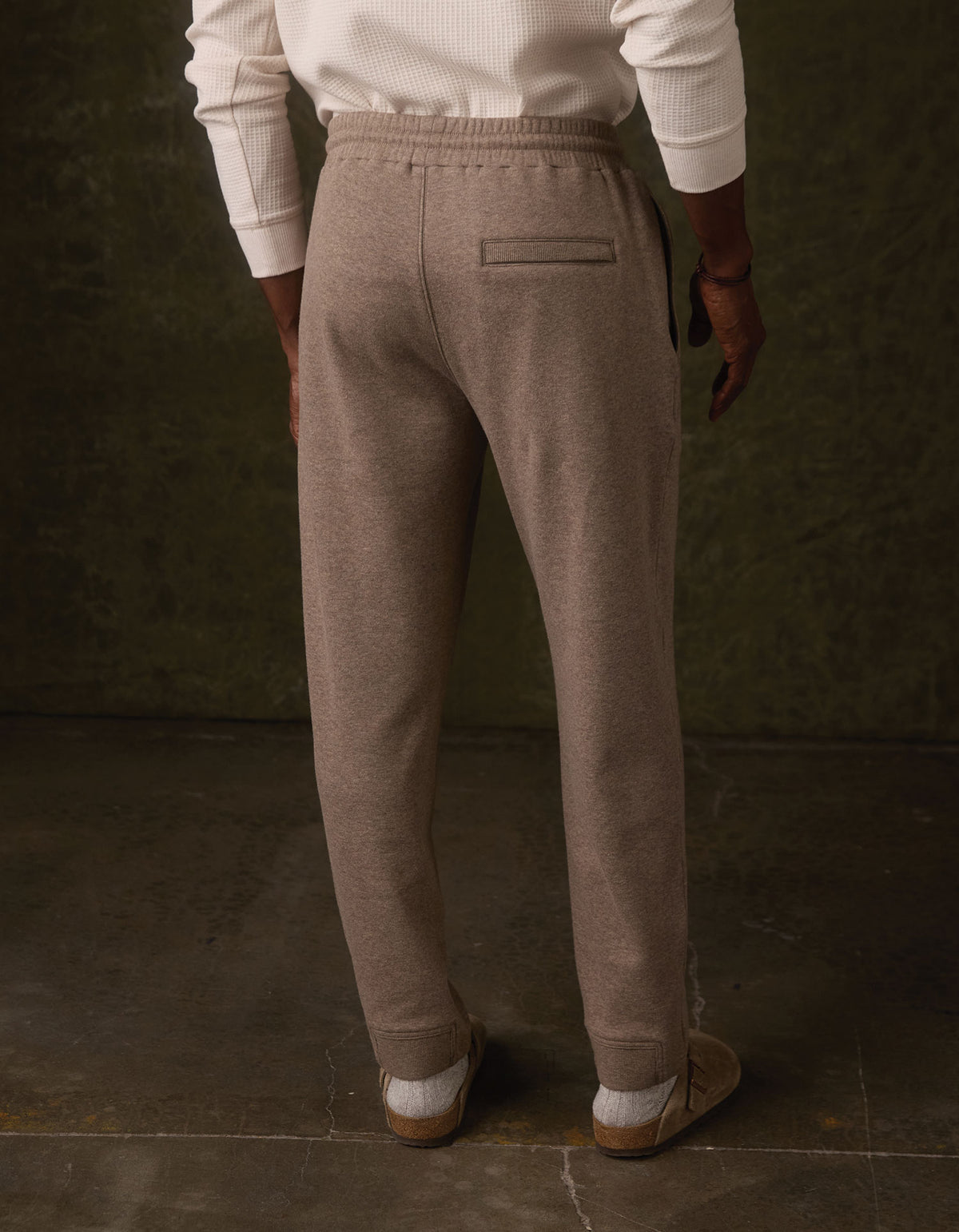 Fleece Puremeso Joggers in Dark Taupe