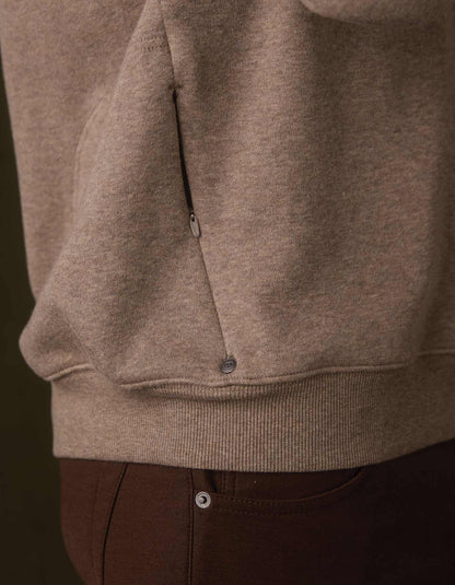 Fleece Puremeso Pullover in Dark Taupe