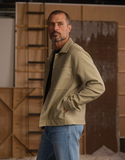Comfort Terry All Day Jacket in Sand Dune