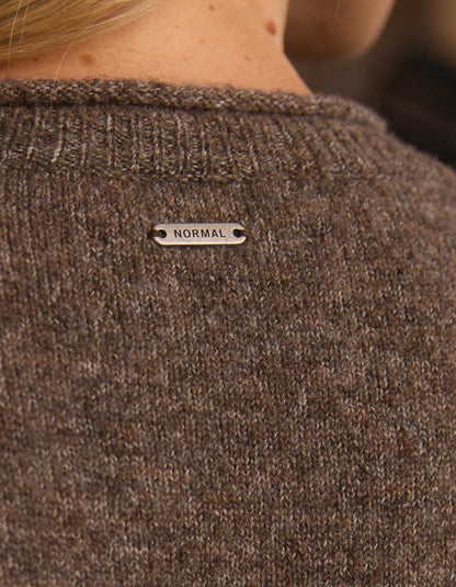 Marianna Crewneck Sweater in Chestnut