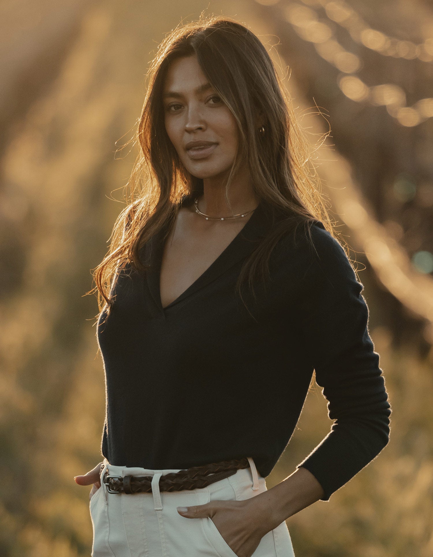 Ravello Long Sleeve Polo in Navy – The Normal Brand