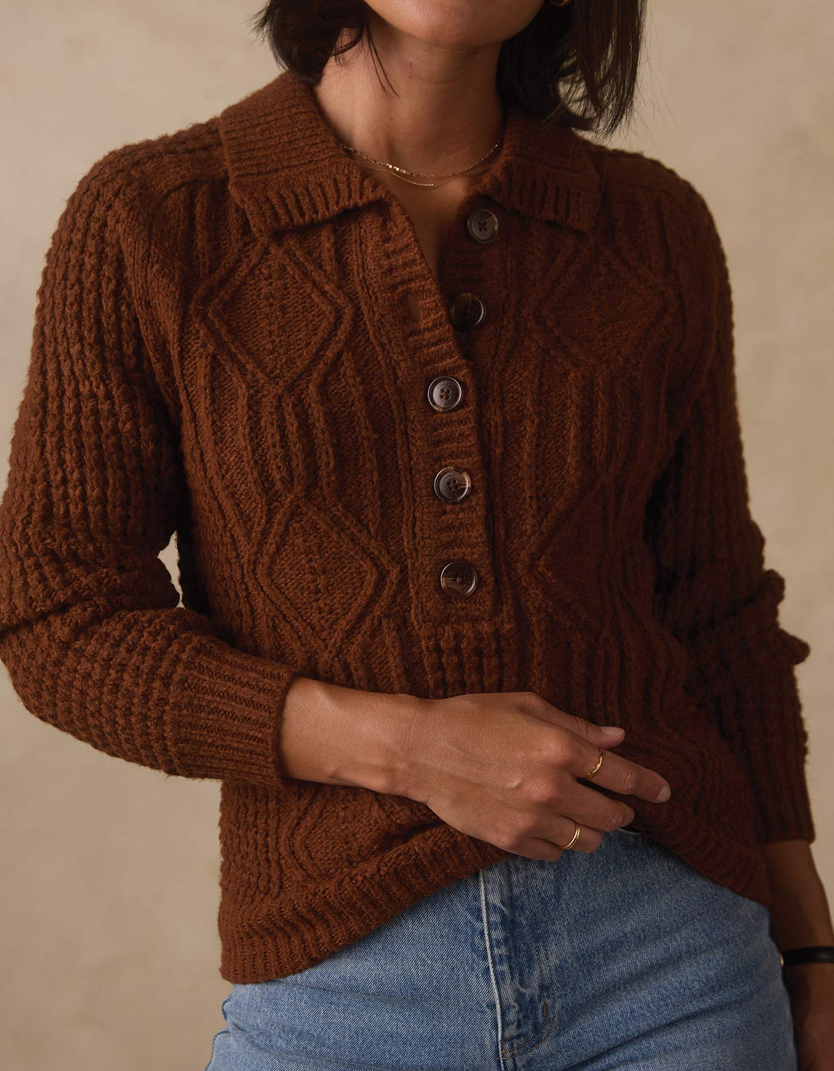 Mabel Popover Sweater in Spiced Brandy