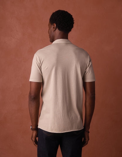 Normal Jersey Button Up in Pumice