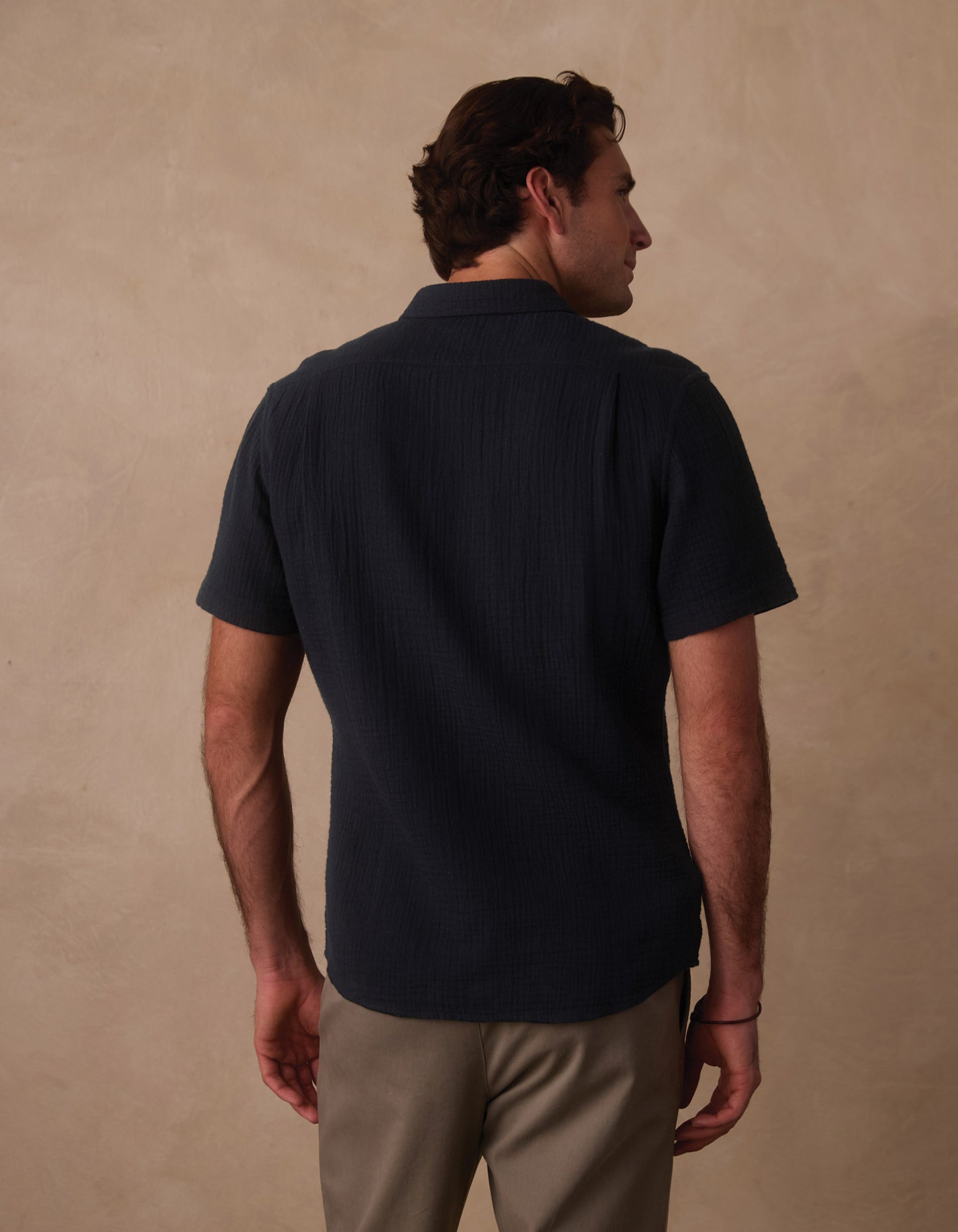 Kalo Short Sleeve Button Up in Navy