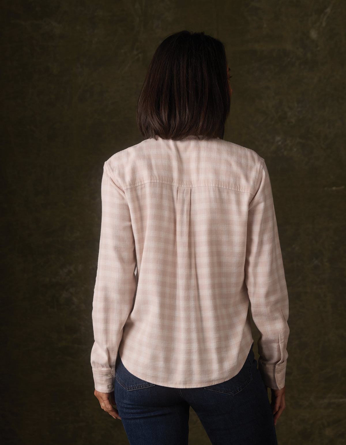 Softloom Flannel Button Up in Oat Plaid