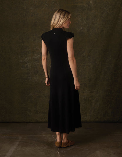 June Midi Sweater Dress in Black