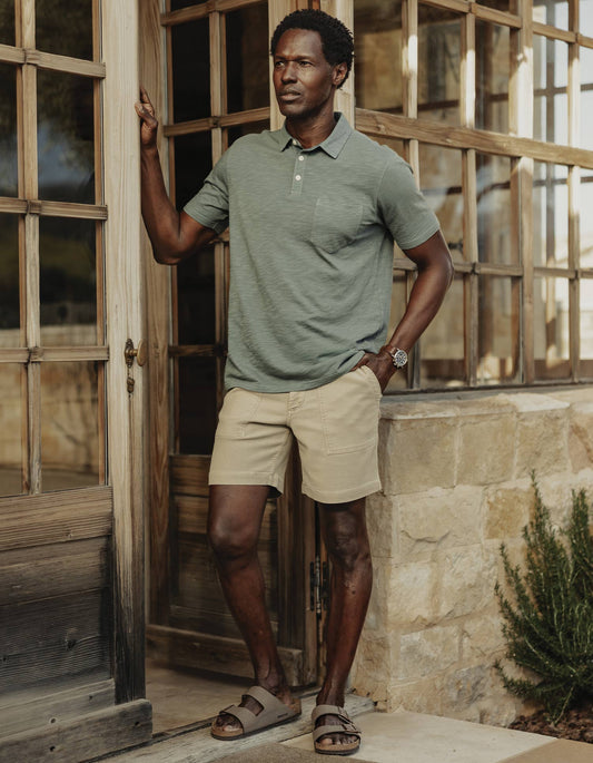 Comfort Terry Utility Short in Sand Dune