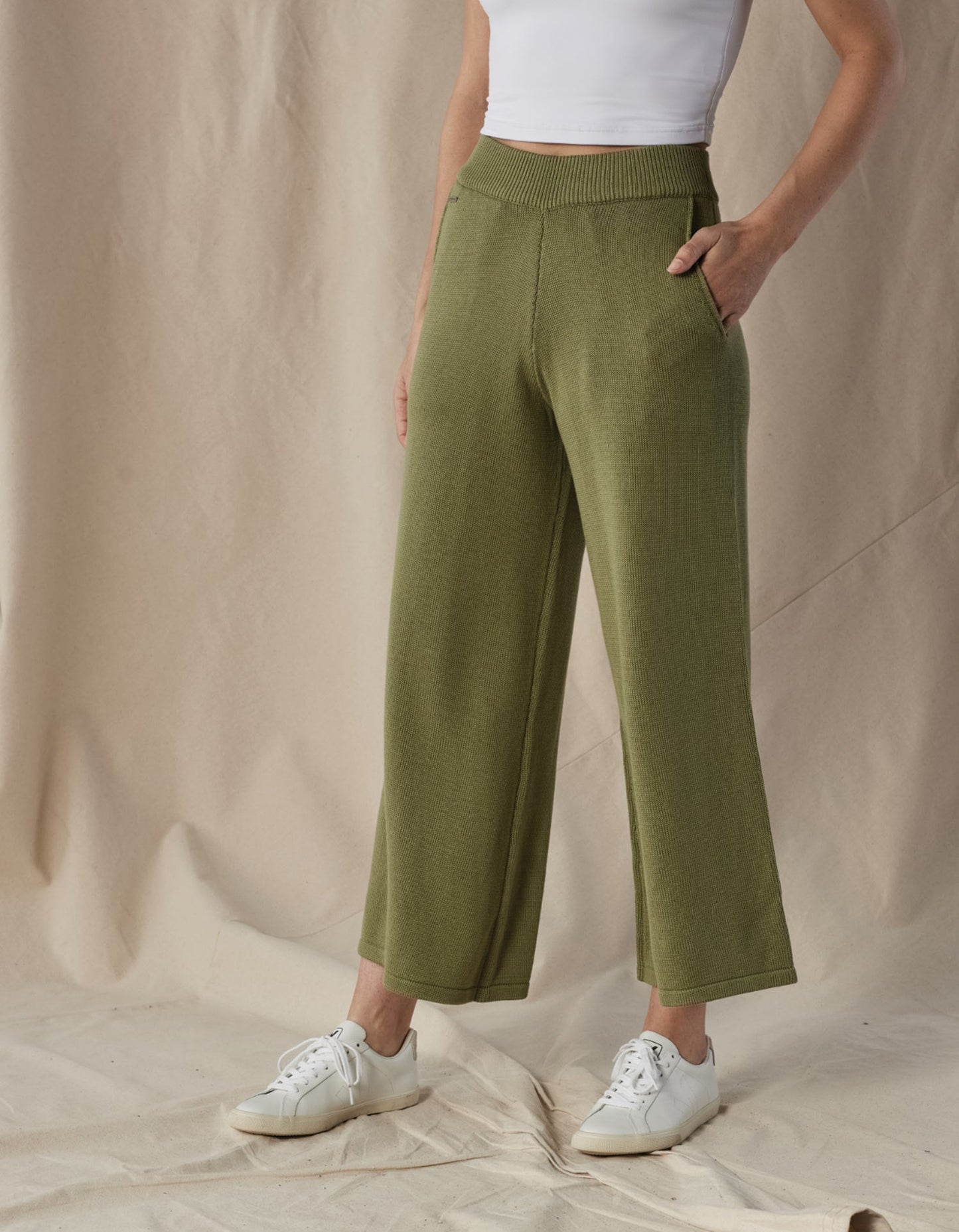 Wanderlust Knit Pant in Pine Needle