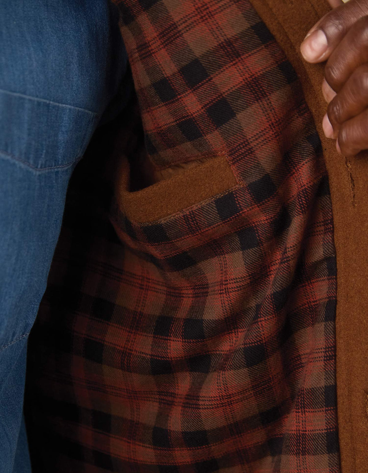 Brightside Flannel Lined Workwear Jacket in Russet