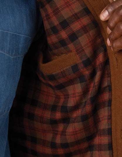 Brightside Flannel Lined Workwear Jacket in Russet