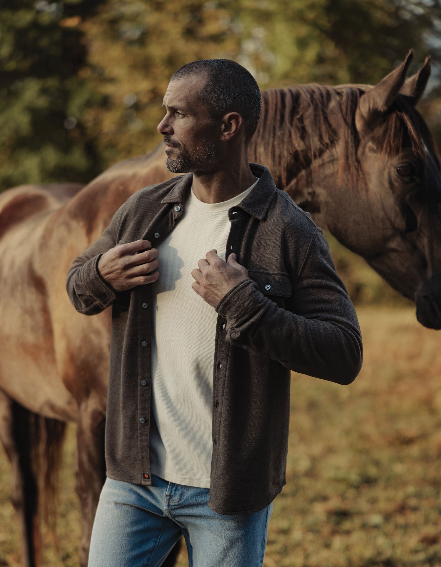 Textured Knit Shirt in Java – The Normal Brand