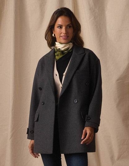 Oversized Blazer Jacket in Charcoal