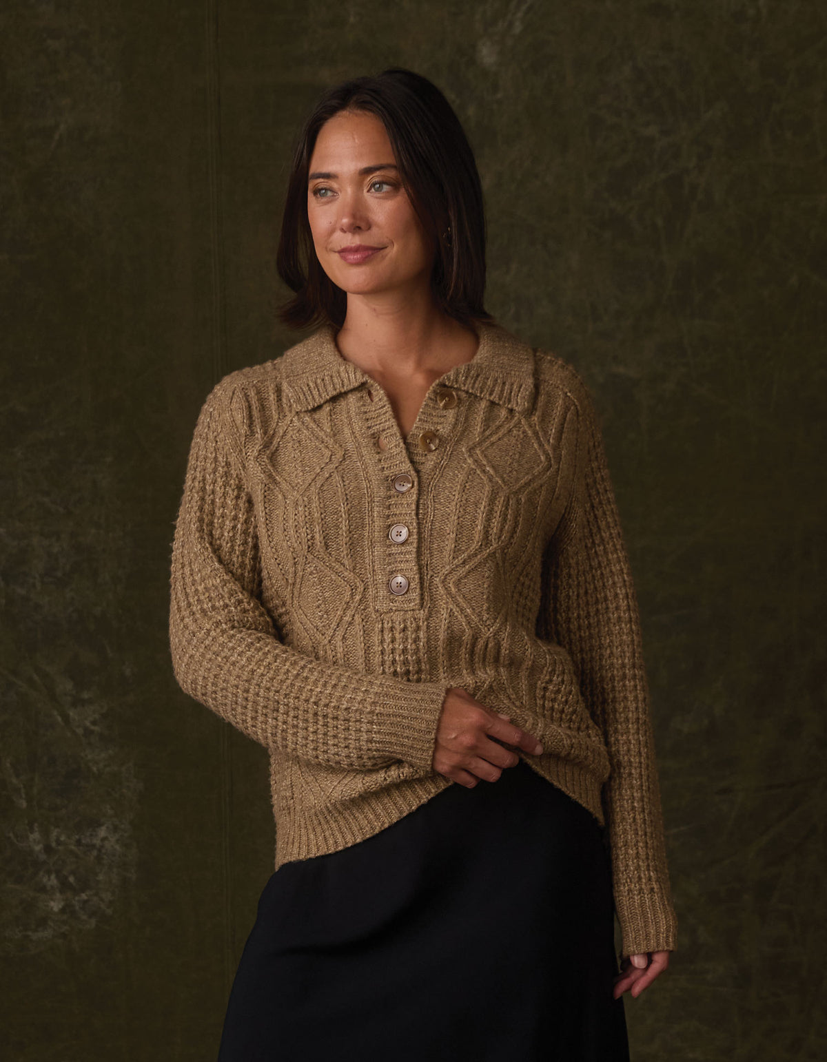 Mabel Popover Sweater in Toasted Chestnut
