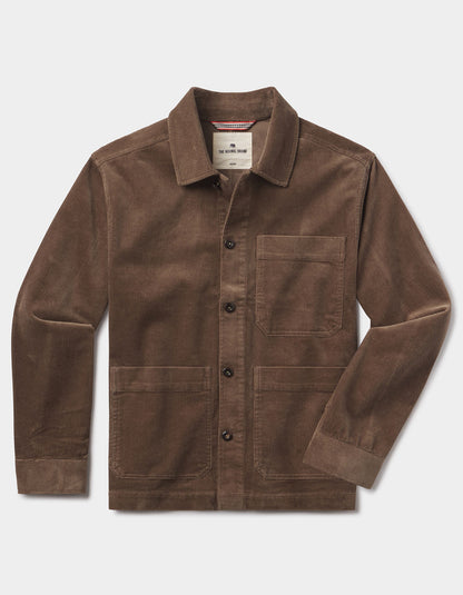 Comfort Cord Chore Coat in Taupe