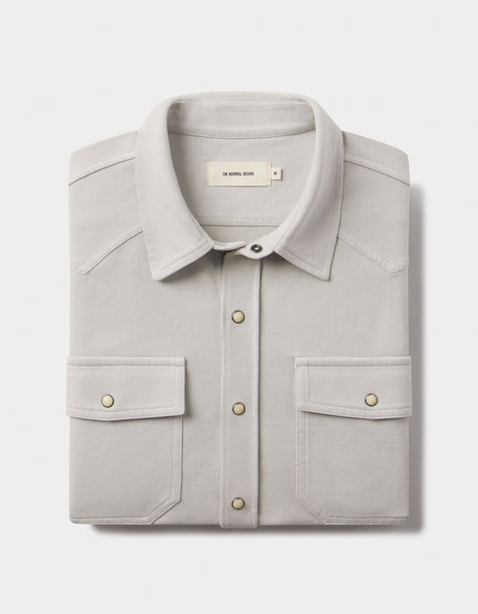 Tentoma Stretch Vintage Button Up in Dawn Blue