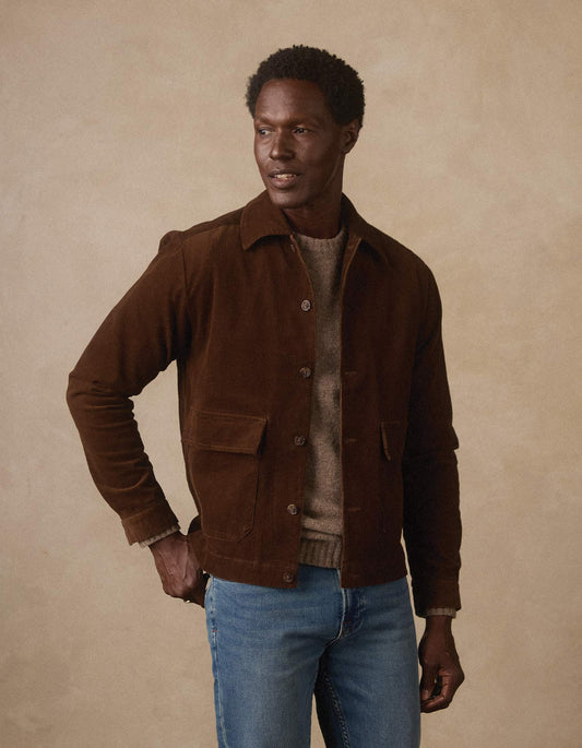 Micro Comfort Cord Jacket in Cedar