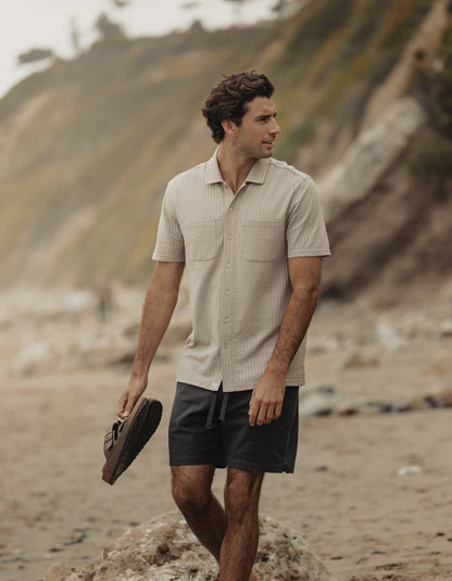 Knit Getaway Button Up in Taupe