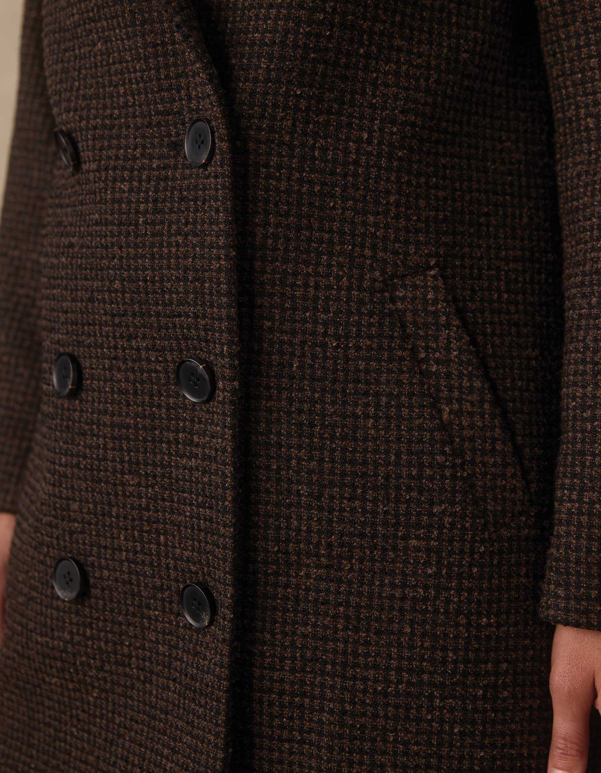 Pop Coat in Coffee Plaid