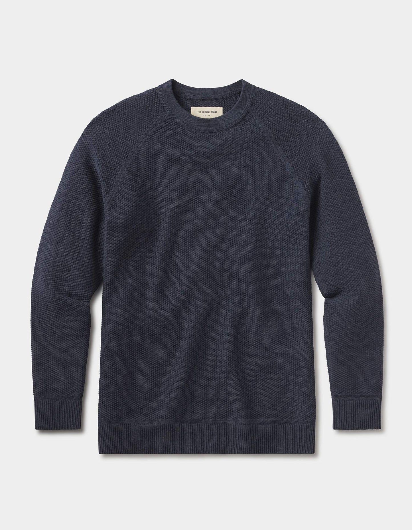 COOLMAX® Textured Crewneck Sweater in Waterloo