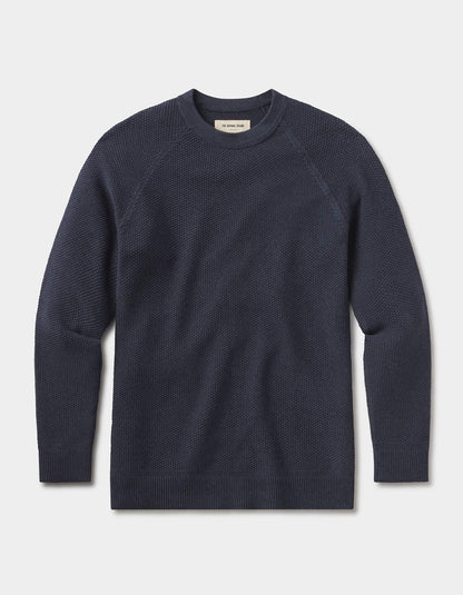 COOLMAX® Textured Crewneck Sweater in Waterloo