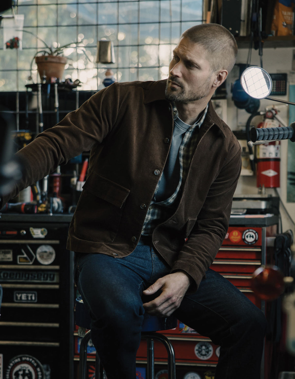 Micro Comfort Cord Jacket in Cedar