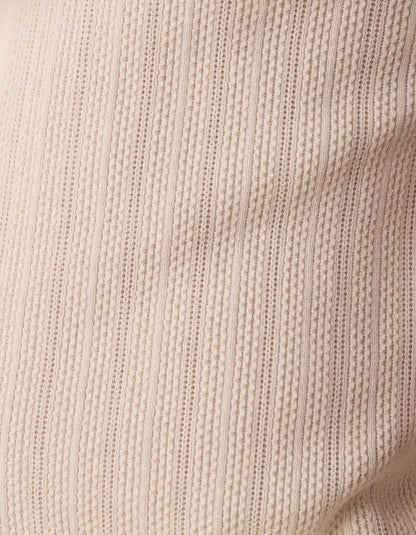 Robles Textured Knit Camp Button Up in Ivory