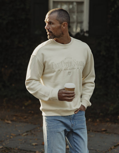 Normal Fleece Graphic Pullover in Ivory
