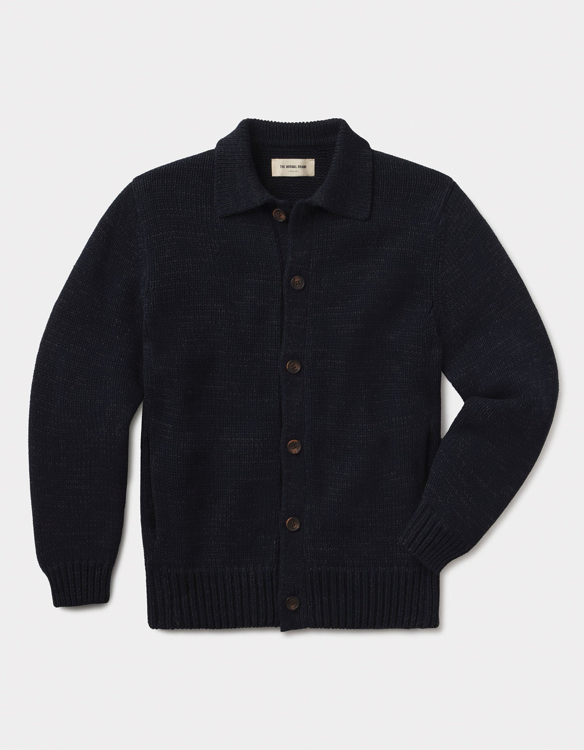 Pub Sweater Jacket in Navy / Grey Nep