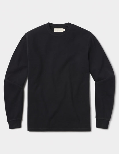 Vintage Thermal Crew in Black