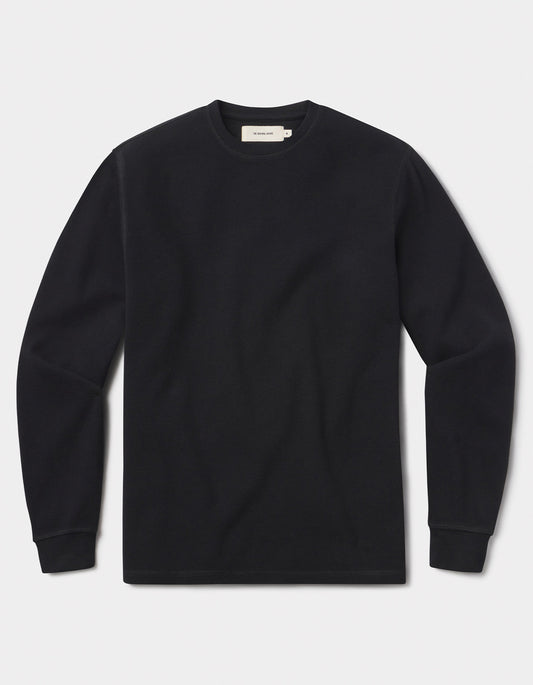 Vintage Thermal Crew in Black