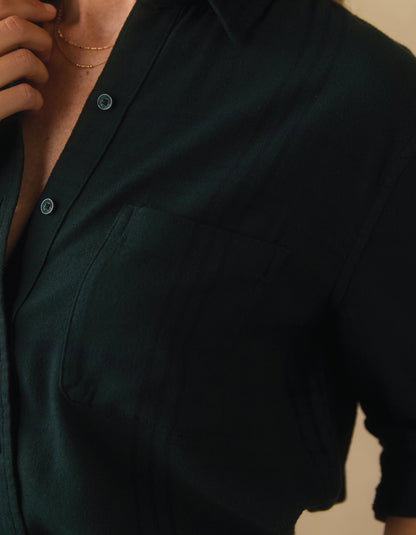 Softloom Flannel Button Up in Emerald Plaid