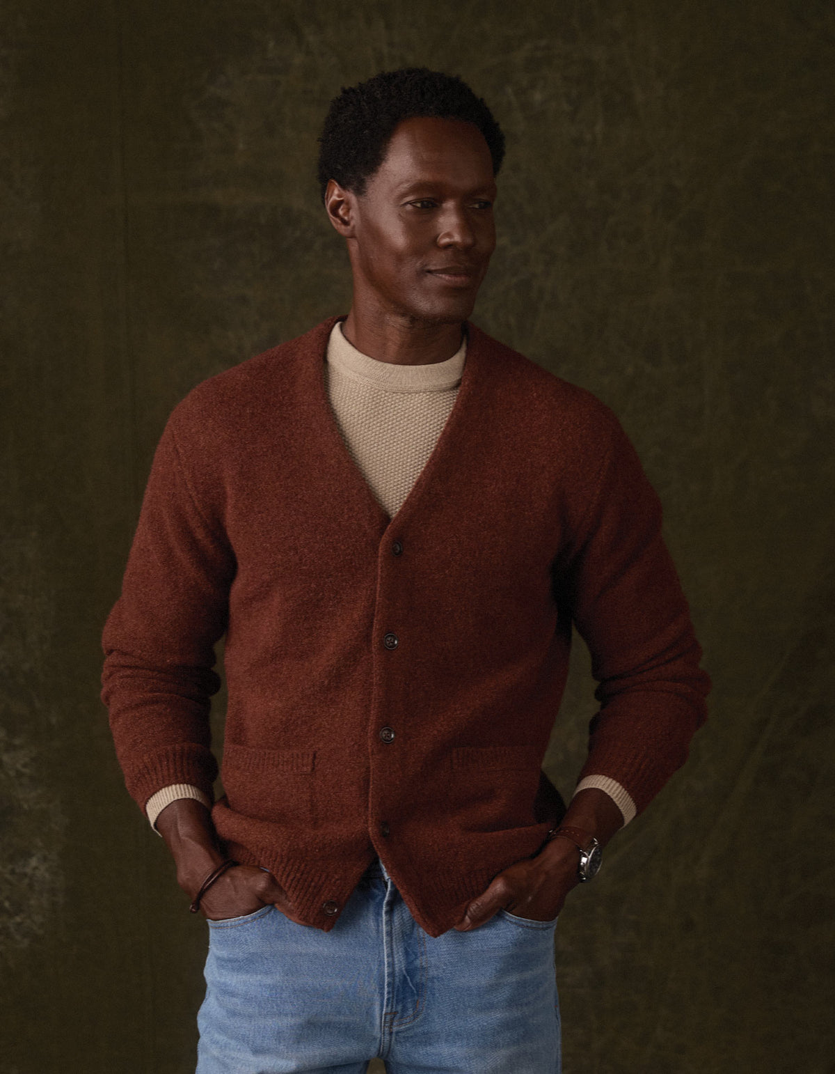 Homebound Cardigan in Spiced Brandy