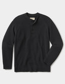 COOLMAX® Textured Sweater Henley in Charcoal