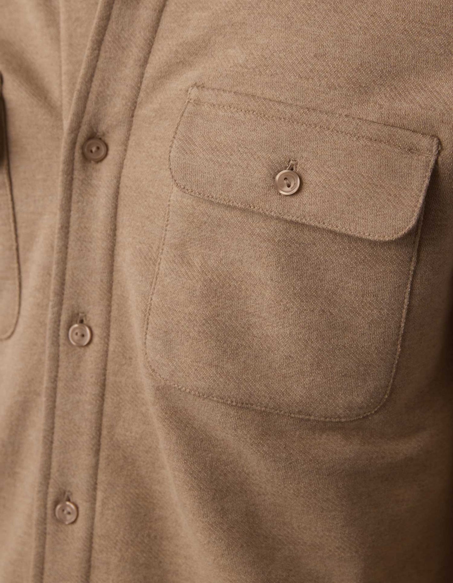 Textured Knit Shirt in Oat