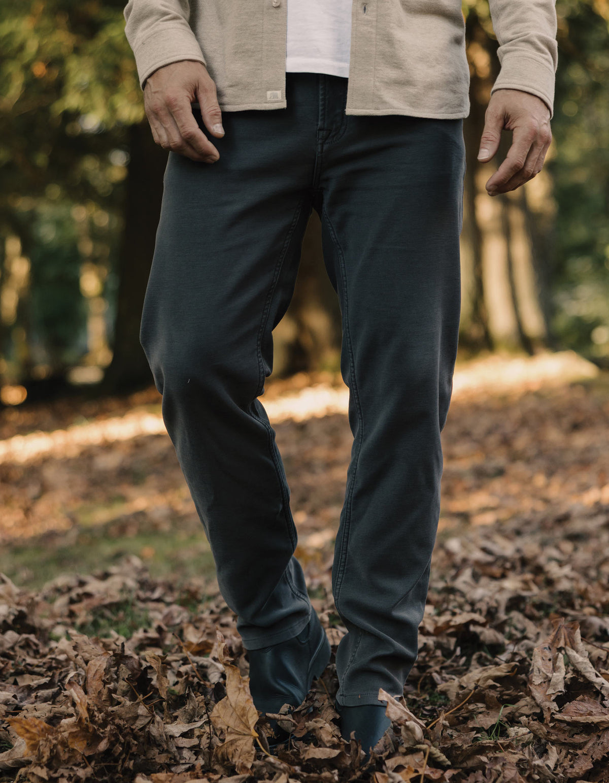 Comfort Terry Straight Pant in Steel