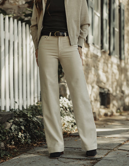 Comfort Terry Wide Leg Pant in Birch