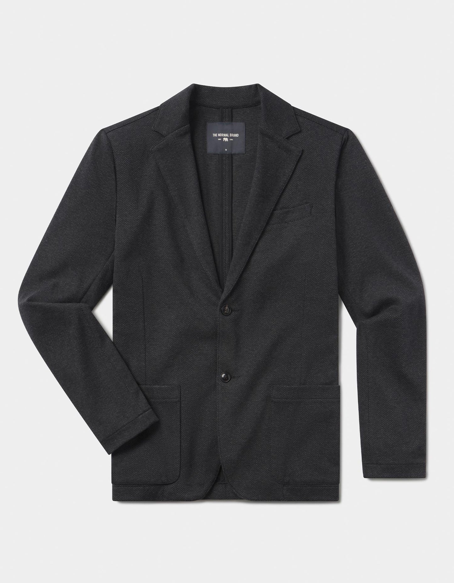 Stretch Knit Blazer in Charcoal