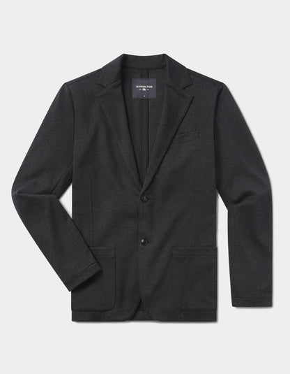 Stretch Knit Blazer in Charcoal